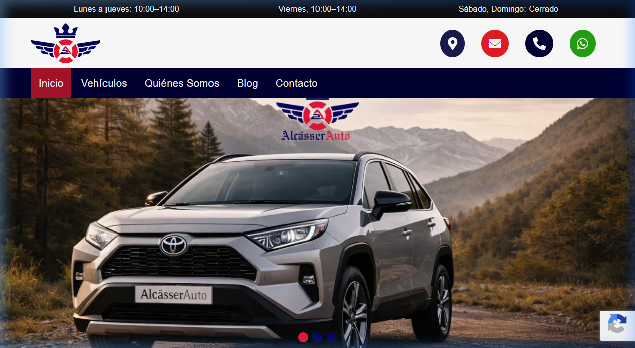 Alcasser Auto website screenshot