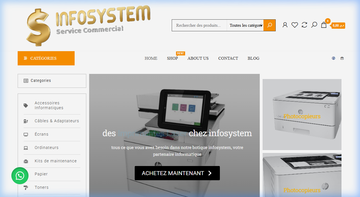 I-Info System website screenshot