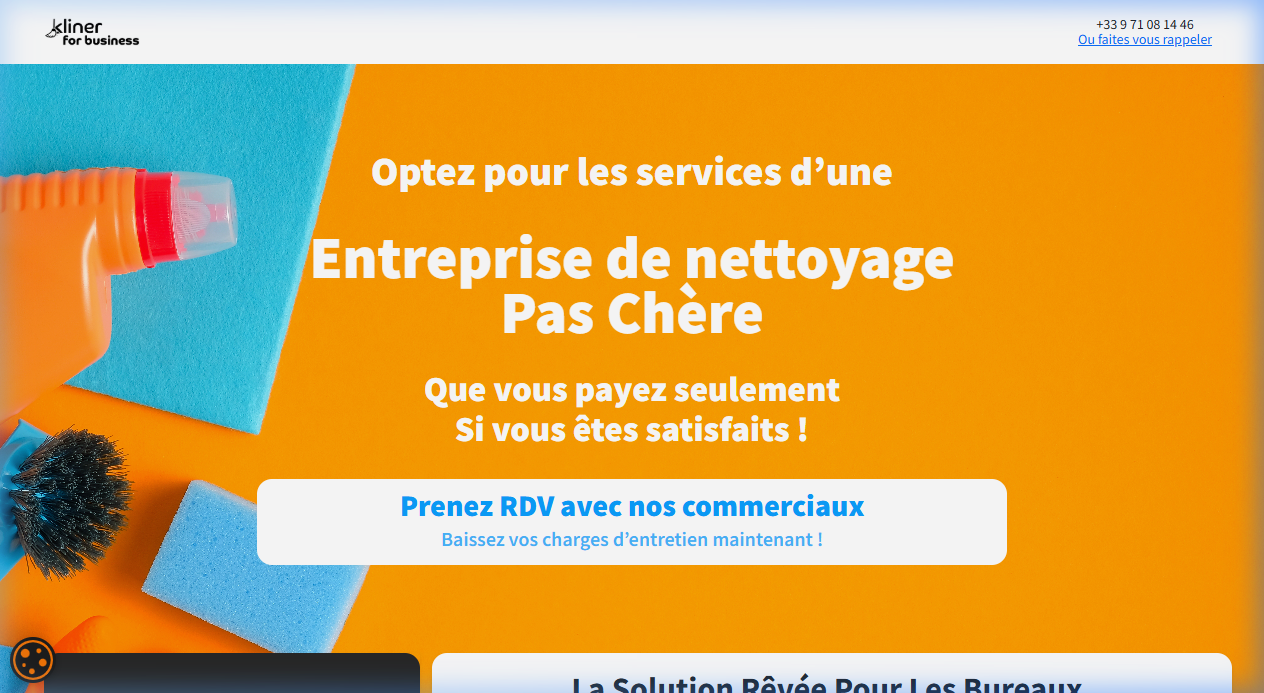 Kliner For Business website screenshot